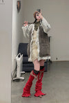 Vitelli leg cover FW22_LFT_002 dark red